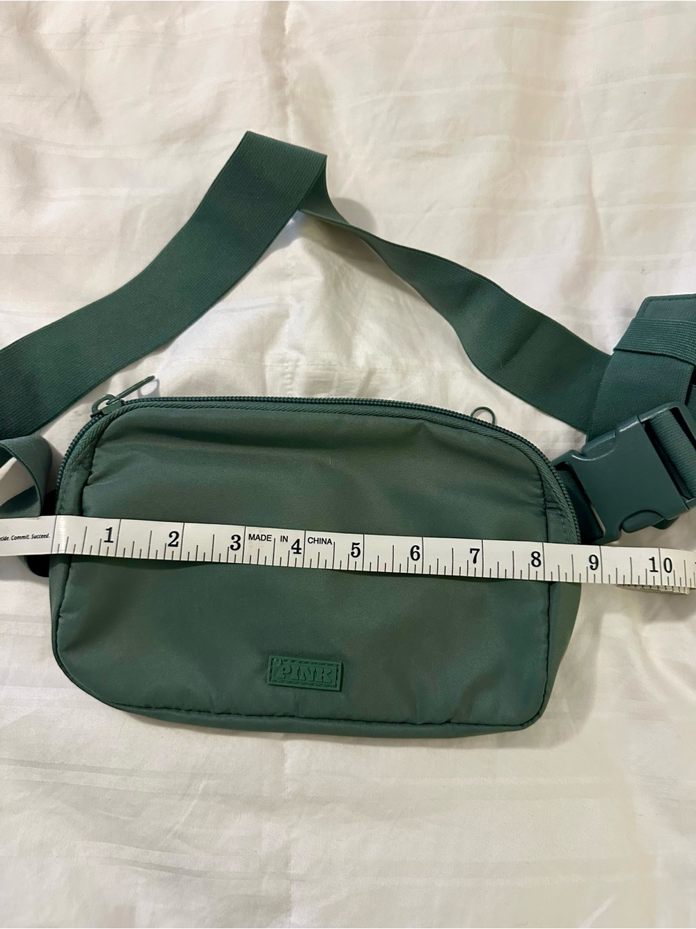 PINK Victoria's Secret Forest Green Waist Belt Bag
